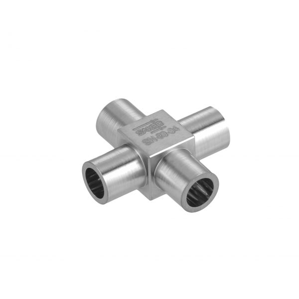 316L Stainless Steel Weld Cross Fitting - MW-4 / MMW-4 BA/EP